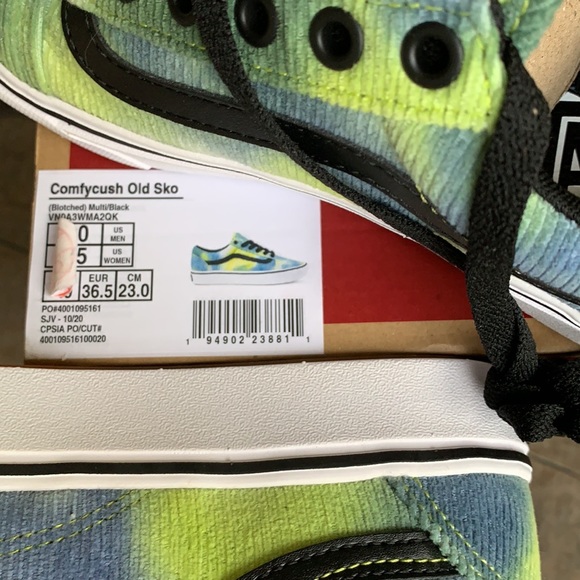 VANS COMFYCUSH OLD SKOOL BLOTCHED Multi/Black Men’ - Picture 12 of 12